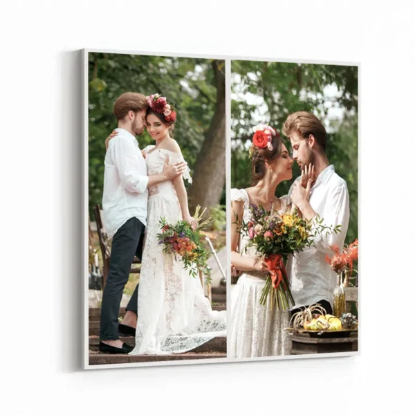 2 Photo Collage Landscape Canvas