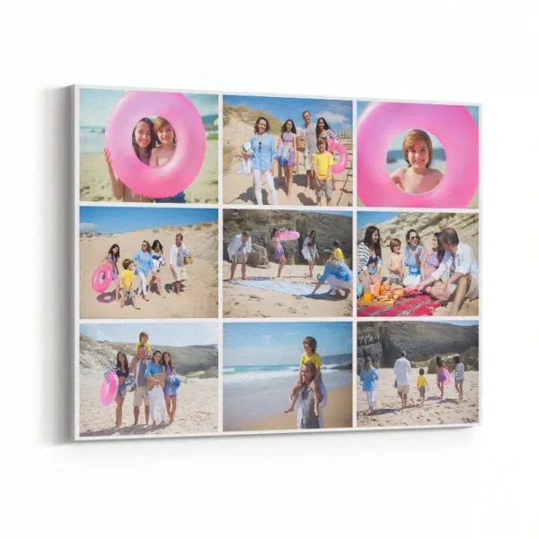 9 Photo Collage Landscape Canvas